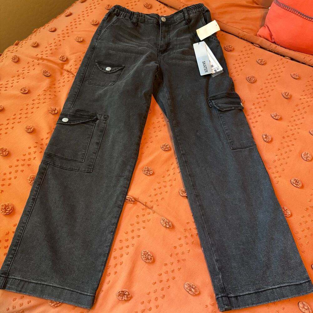 Madden Girl Womens Juniors Skater Cargo Pants Jeans Size S (?) Washed Black